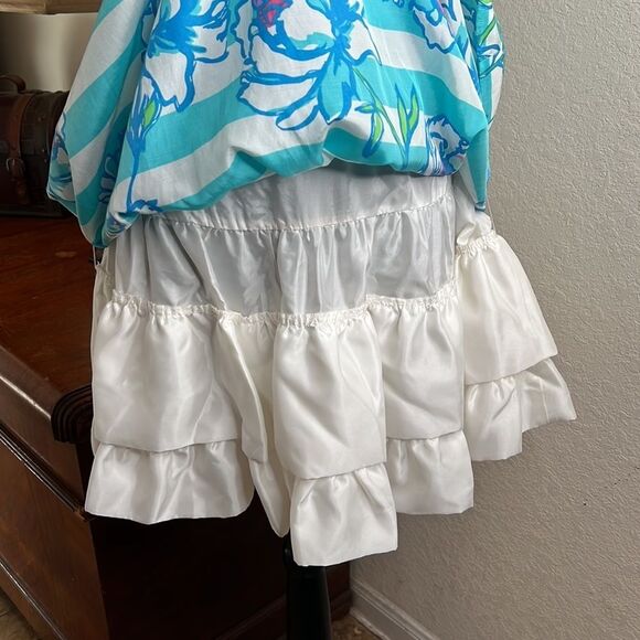 Lilly Pulitzer | Shorely Blue Tossing The Line Strapless Dress | Size 4 - Picture 6 of 12